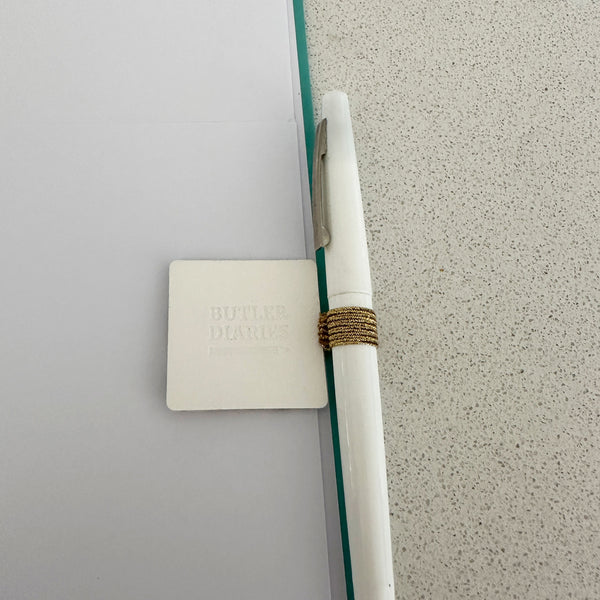 Pen Holder - White and Gold