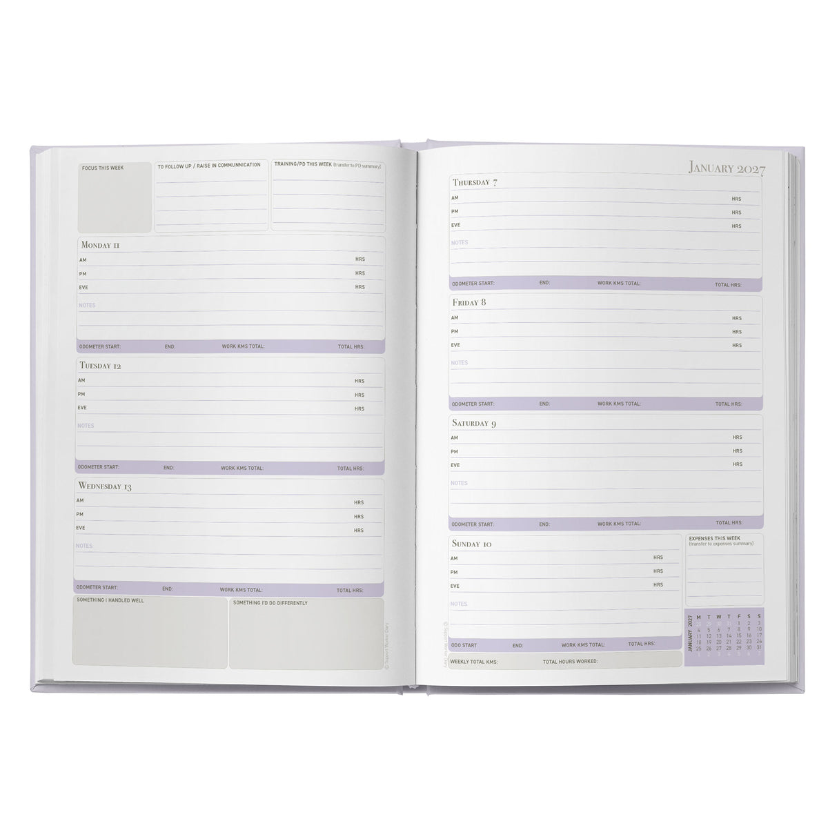 2027 Support Worker Diary