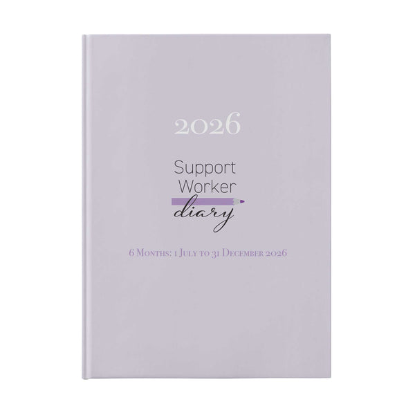 2026 Support Worker Diary on a white background